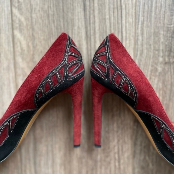 Isabel Marant Bordeaux Suede Embroidered Pumps | 39 - Picture 4 of 11